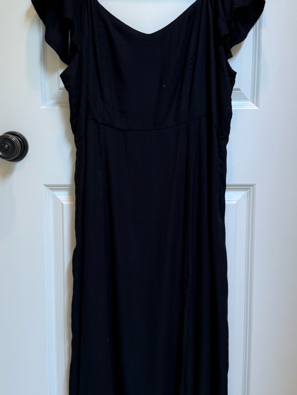 Old Navy Black Flutter Sleeve Maxi Dress